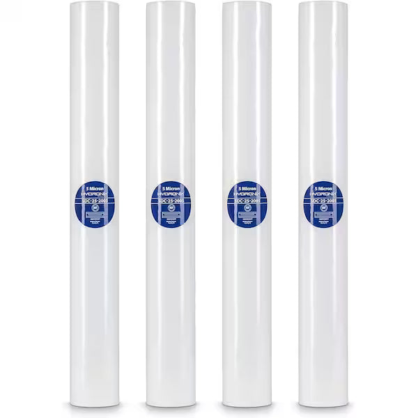 Hydronix SDC-25-2005/4 SDC-25-2005 4 Pack Sediment Filters 2.5 x 20, White (2 X Pack of 4)