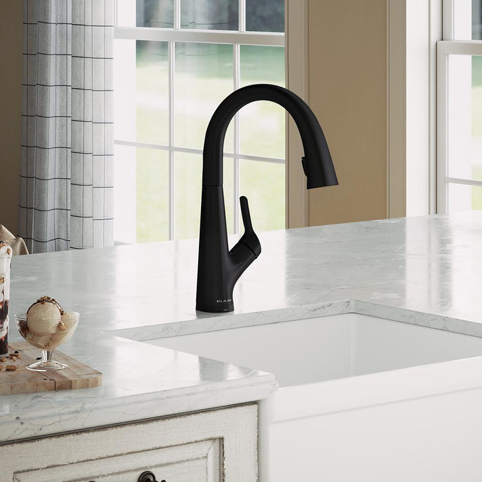 Elkay LKAV7051F Avado® Single Hole 2-in-1 Kitchen Faucet with Filtered Drinking Water (Matte Black)
