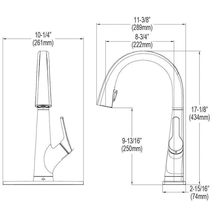 Elkay LKAV7051 Avado Single Hole 2-in-1 Kitchen Faucet with Filtered Drinking Water (Chrome)