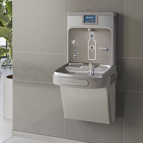 Elkay LZS8WSLP Enhanced Bottle Filler & Single ADA Cooler Refrigerated Light Gray Granite High Capacity Lead Drop Down Wrapper