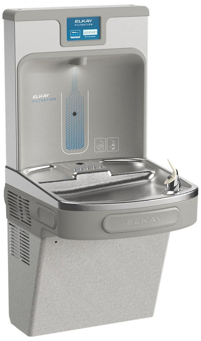 Elkay LZS8WSLP Enhanced Bottle Filler & Single ADA Cooler Refrigerated Light Gray Granite High Capacity Lead Drop Down Wrapper