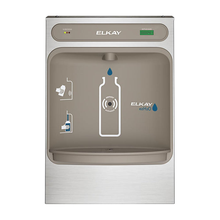Elkay LZWSSM EZH2O Surface Mount Bottle Filling Station with Hands Free Operation, and Filter - Stainless Steel